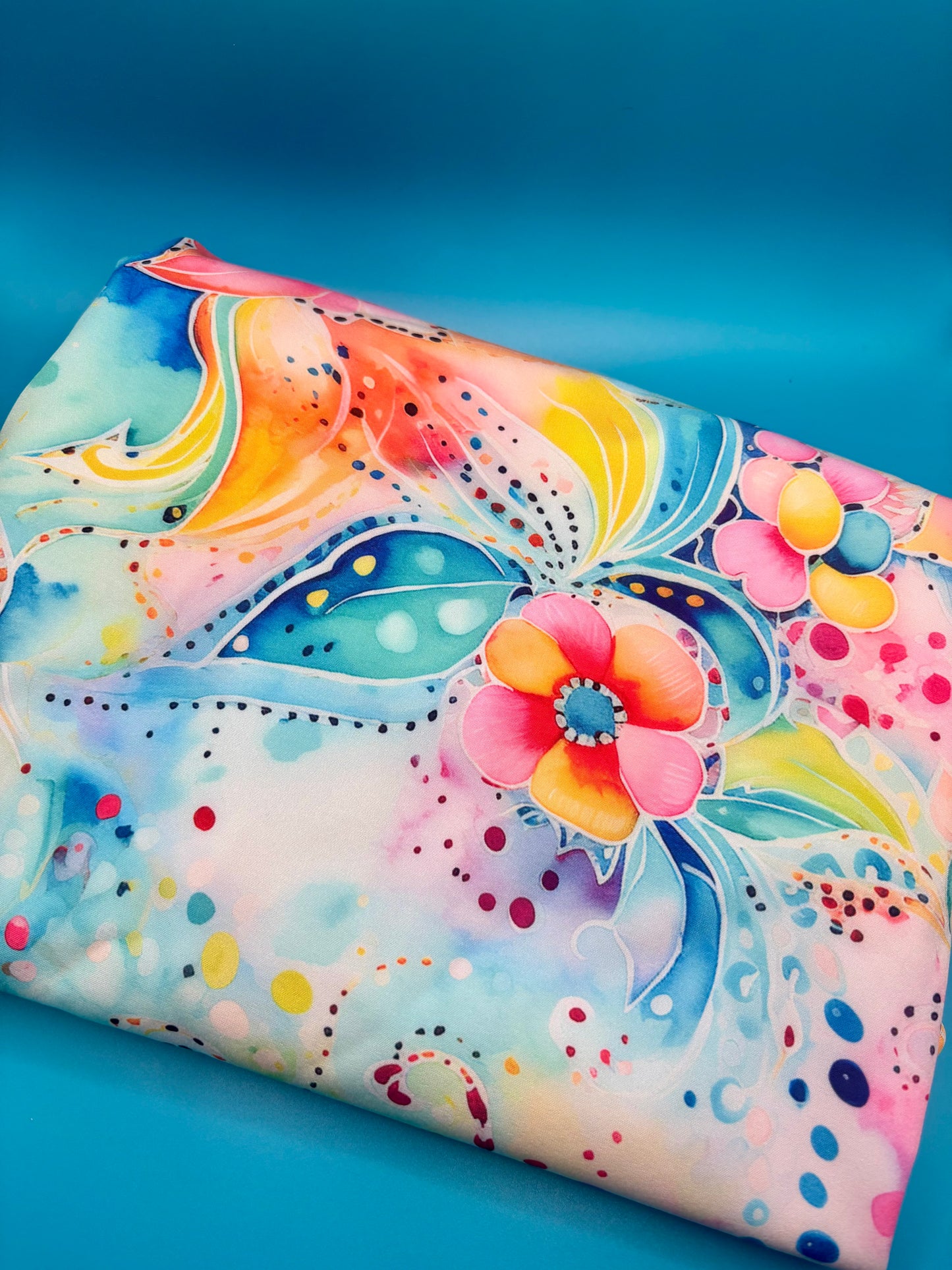 White flowers Rain coat