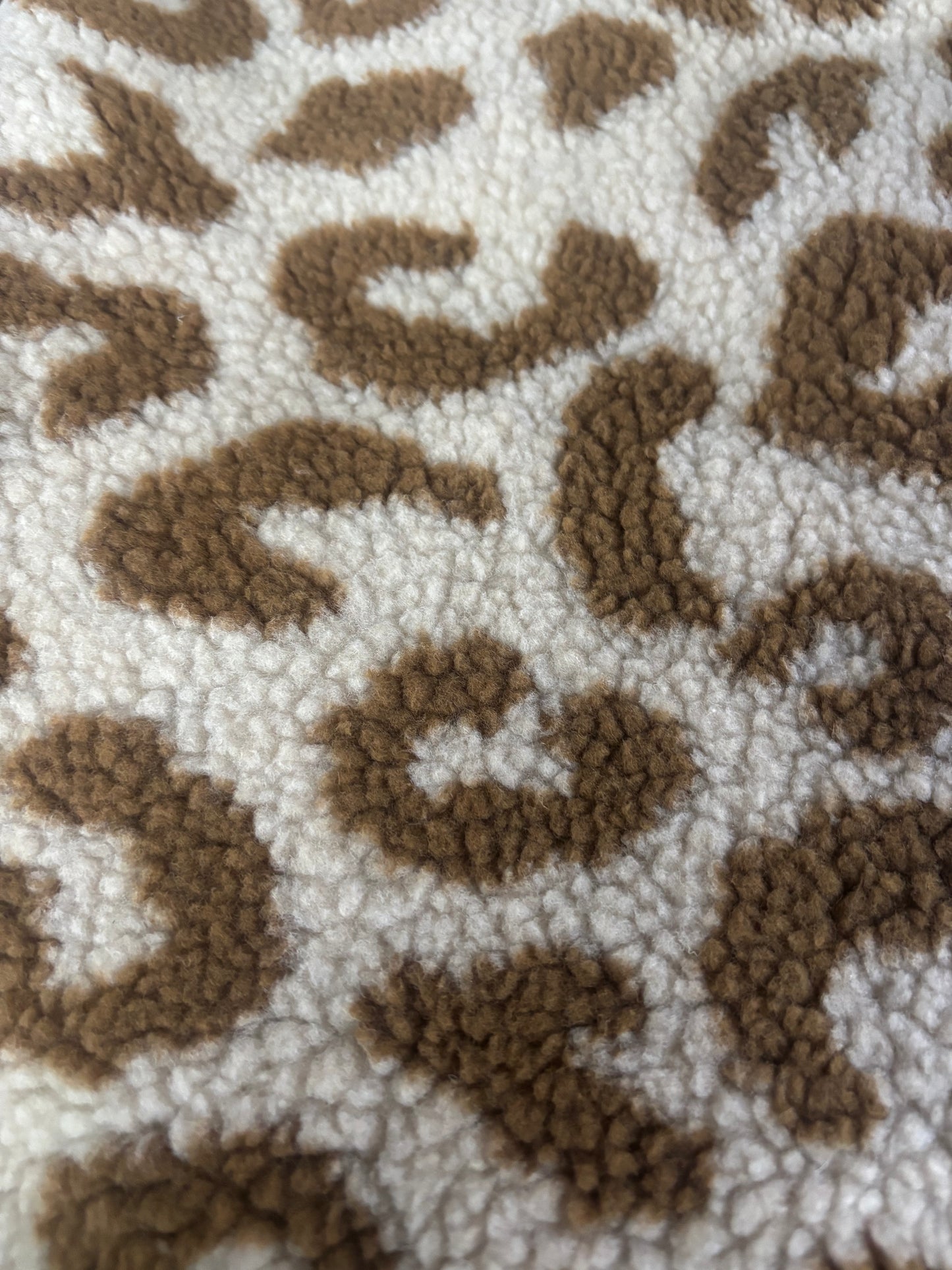 Brown leopard Teddy Fleece - REP ONLY