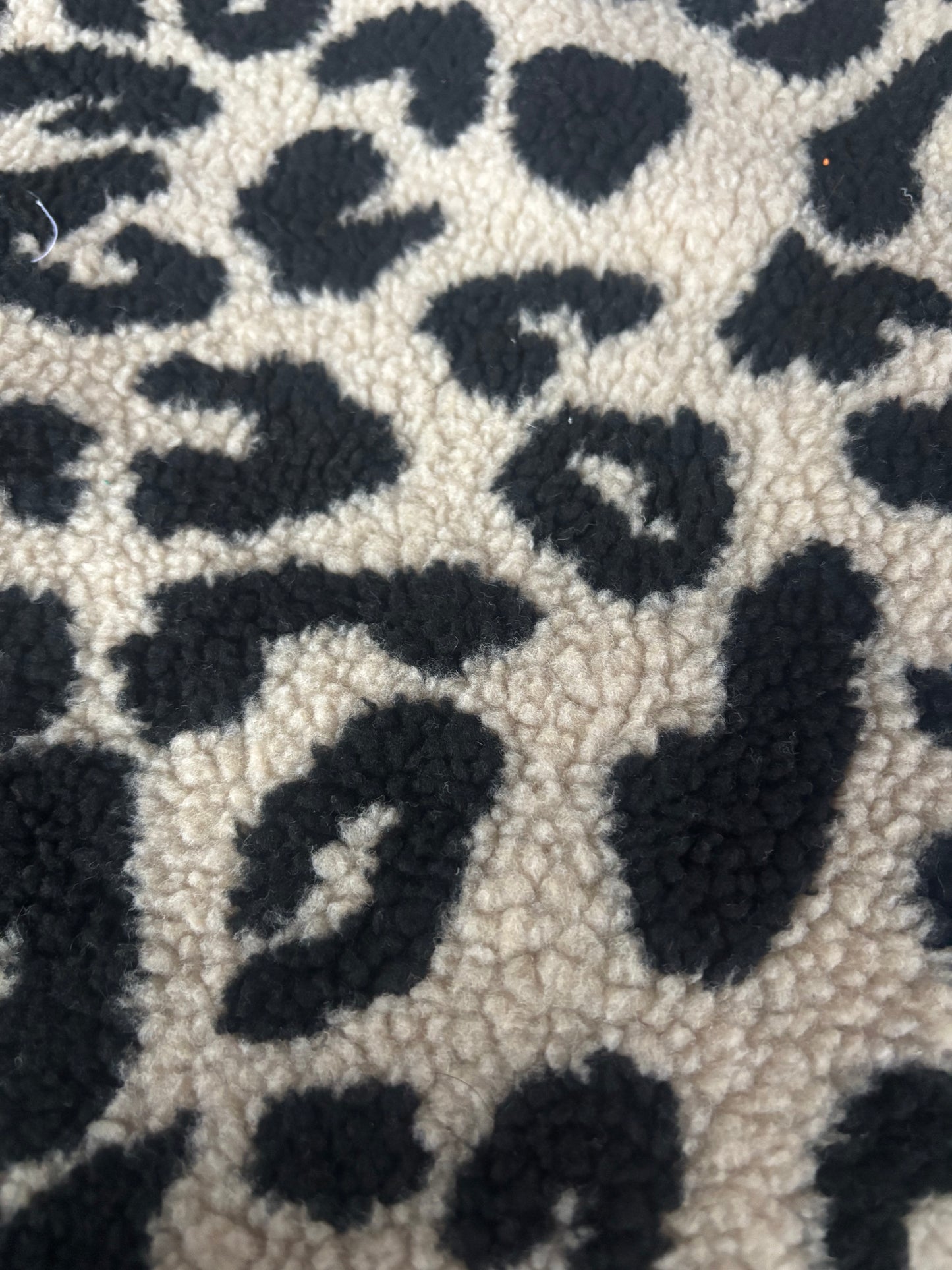 Black leopard  Teddy Fleece - REP ONLY